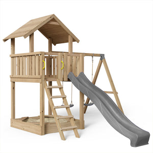 Legetårn Mia – Gynge – 358 - naturligt lærketræ