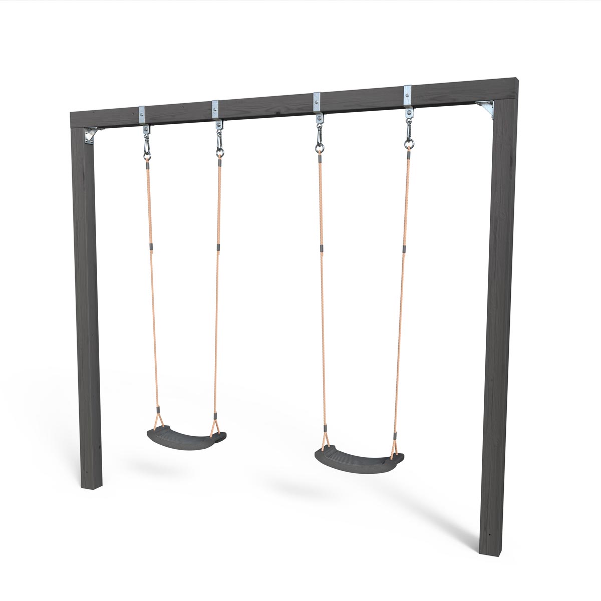 Fritstående firkantet trægynge 625