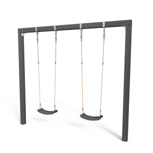 Fritstående firkantet trægynge 625