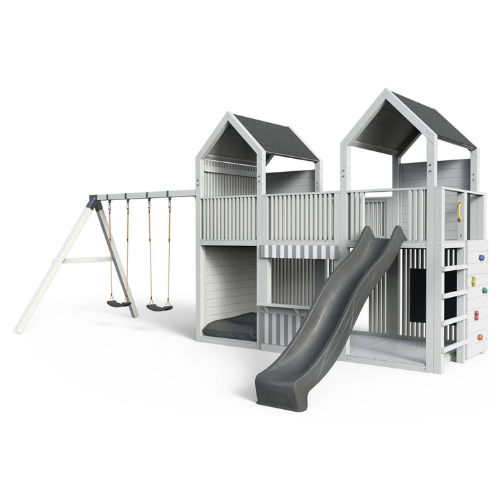 Spielturm Anton – Spielwelt - Swing – 378 - Fichte - mit Rutsche und Schaukel