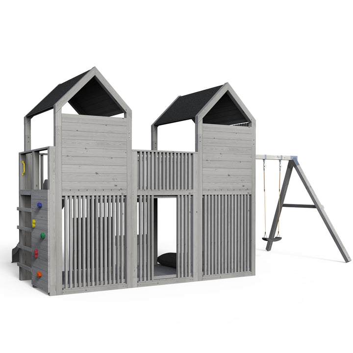 Spielturm Anton – Spielwelt - Swing – 378 - Fichte - mit Rutsche und Schaukel