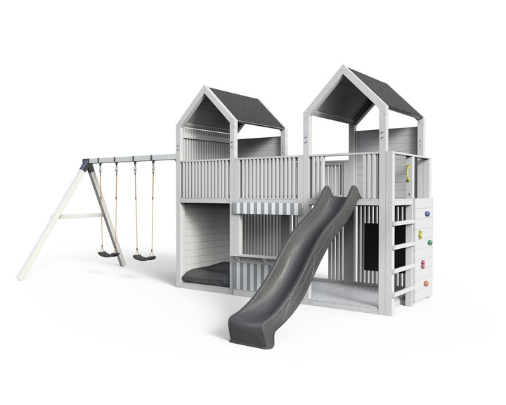 Spielturm Anton – Spielwelt - Swing – 378 - Fichte - mit Rutsche und Schaukel