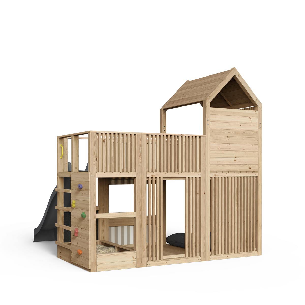 Legetårn Anton - Premium - 271 naturligt lærketræ