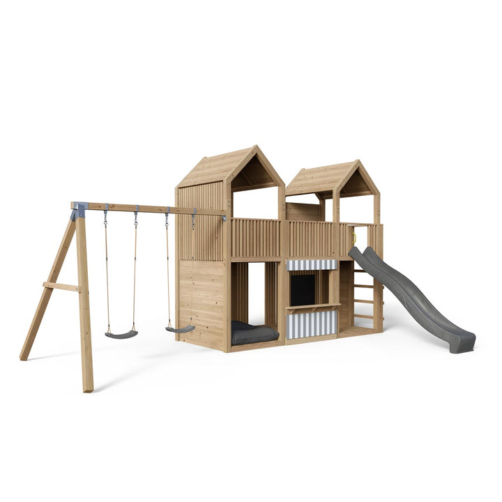 Spielturm Anton – Spielwelt - Swing – 378 - Fichte - mit Rutsche und Schaukel