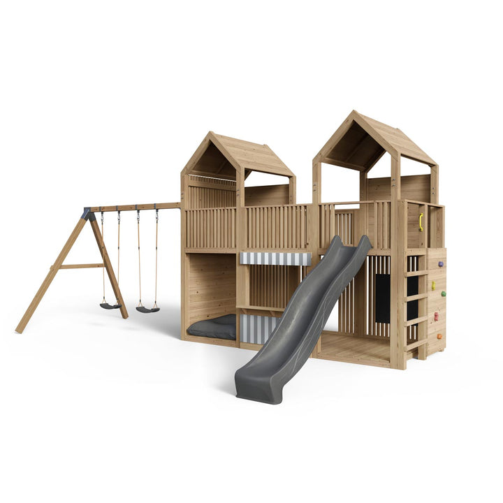 Spielturm Anton – Spielwelt - Swing – 378 - Fichte - mit Rutsche und Schaukel