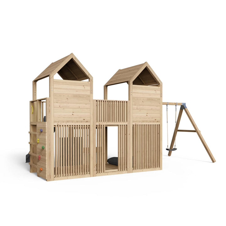 Spielturm Anton – Spielwelt - Swing – 378 - Fichte - mit Rutsche und Schaukel