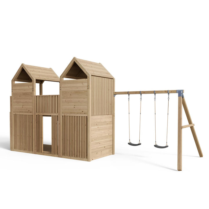 Spielturm Anton – Spielwelt - Swing – 378 - Fichte - mit Rutsche und Schaukel