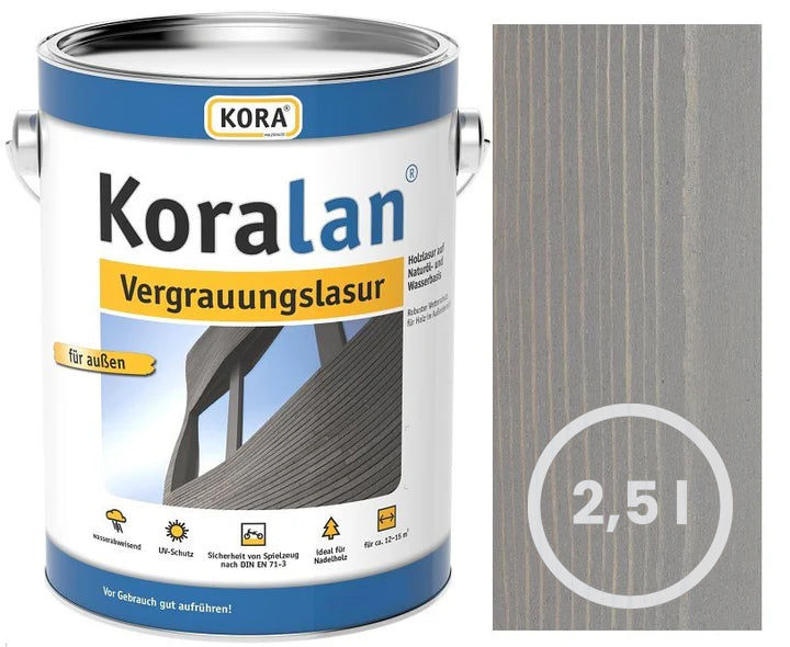 Koralan grånende glasur sølv