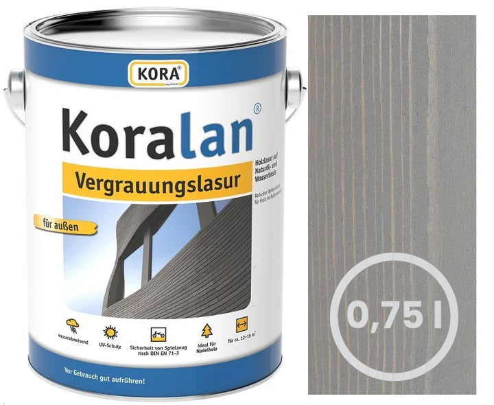 Koralan grånende glasur sølv