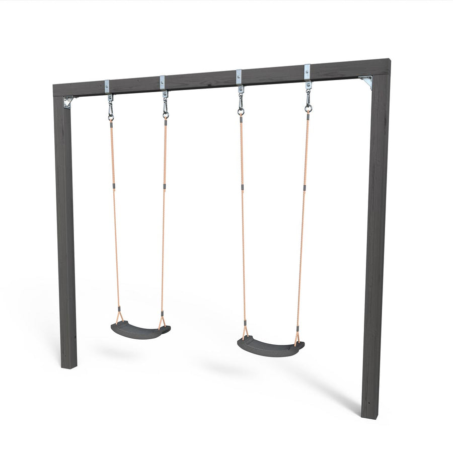 Fritstående firkantet trægynge 625