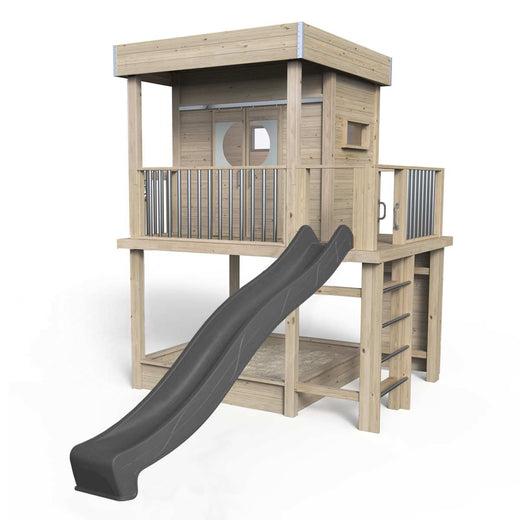 Styltehus Karl - Premium 650, rutsjebane, klatrevæg, sandkasse