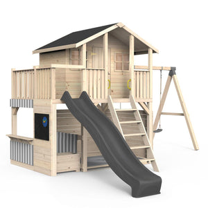 Lounge - Stilt House Tobi Play World - 813 - Med butik, gynge, ekstra legegulv og rutsjebane